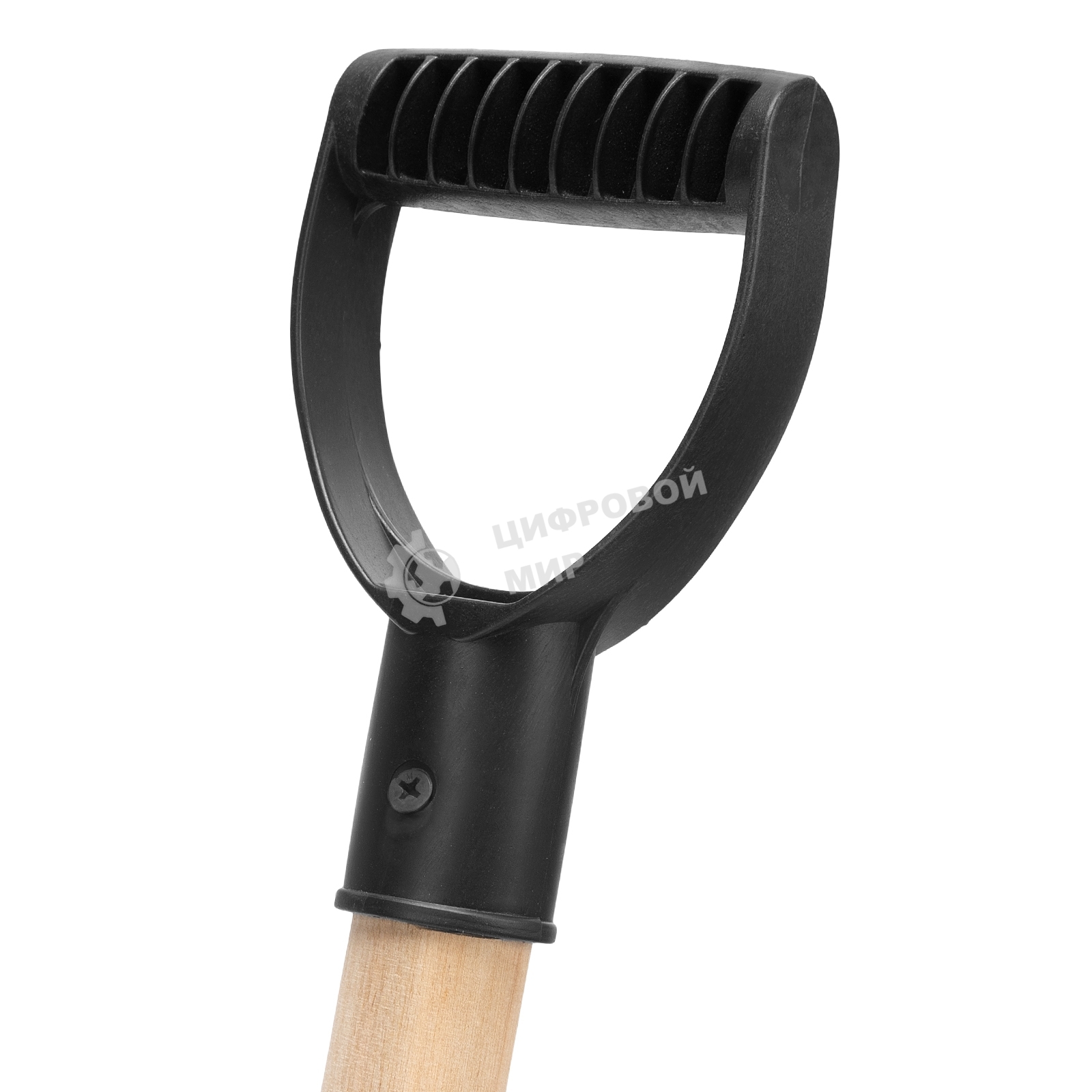 Лопата для уборки снега Sparta полипропиленовая, 275х365х870 мм, деревянный черенок,