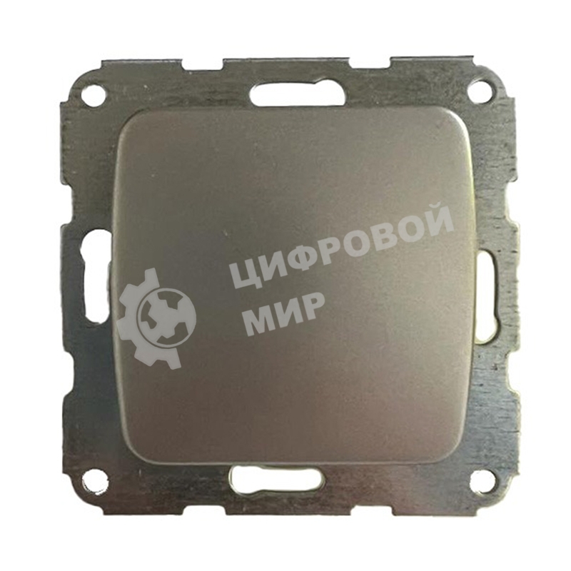 Выключатель Kranz DEA 1кл с/у 10А мех. Серебряный металлик