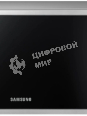 Микроволновая печь Samsung MG23K3515AS/BW серебристый/черный, 23 л, 800 Вт, переключатели - кнопки, поворотный механизм