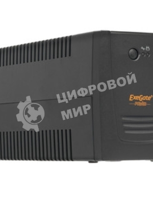Источник бесперебойного питания ExeGate Power NB-450.LED.AVR.2SH (450VA/270W, LED, AVR, 2*Schuko, батарея 12V 4.5Ah, черный)