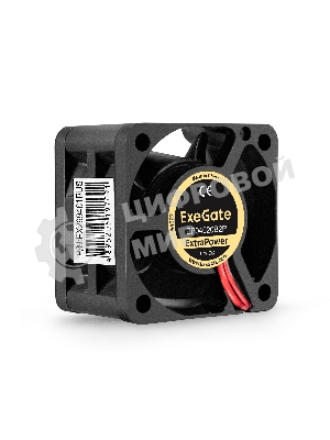 Вентилятор 12В DC ExeGate ExtraPower EP04020B2P (40x40x20 мм, 2-Ball (двойной шарикоподшипник), 2pin (разъем 2.54), 7000RPM, 32dBA)