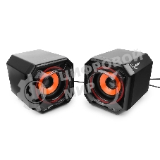 Акустическая система 2.0 Gembird SPK-405, пассив. излучатели, черный, 5 Вт, рег. громкости USB-питание