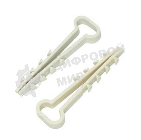Дюбель-хомут нейлоновый прямоугольный PROconnect 5-10 мм, белый, упаковка 100 шт.