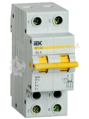 Выключатель-разъединитель трехпозиционный IEK MPR10-2-063 ВРТ-63 2P 63А