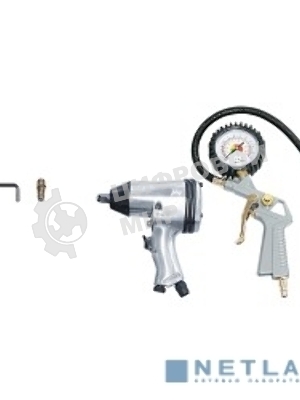 Набор пневмогайковерт Fubag GP158/312 158л/мин 312н/м 7000об/мин пневмопистолет д/шин манометр
