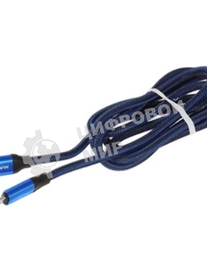 Кабель Maxvi MCm-02L blue, USB-A - Lightning, 2A, магнитный разъем, LED ток макс. нагрузки 2А, макс. напряжение 5V; стандарт USB 2.0; длина 1.5м, нейлоновая оплетка, съемный магнитный коннектор, LED подсветка, синий