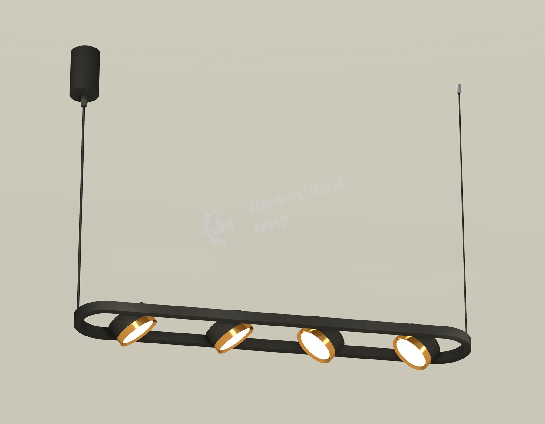 Светильник Ambrella light XB9164102/4 SBK/PYG черный песок/золото желтое полированное GX53 (C9164, N8124)