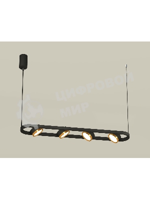 Светильник Ambrella light XB9164102/4 SBK/PYG черный песок/золото желтое полированное GX53 (C9164, N8124)