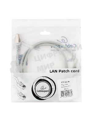 Патч-корд FTP Cablexpert cat.6, 1м, литой, многожильный, серый