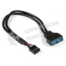 Кабель-переходник ExeGate EX284940RUS USB 2.0-USB 3.0 ExeGate EX-CC-U3U2-0.3 (9pin/19pin, 0,3м)