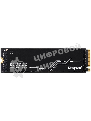 Накопитель SSD Kingston KC3000, 2Tb, PCIe 4.0 x4, M.2 2280, NVMe, R/W 7000/7000, с радиатором