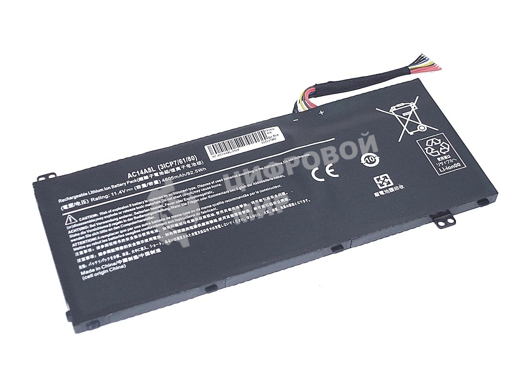 Аккумуляторная батарея для ноутбука Acer Aspire VN711.4V 4605mAh OEM черный