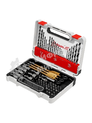 Набор сверл Matrix комб.,мет.1-6мм,бет.3-8мм,дер.3-8мм, перки,бит.30шт,адап.,голов.8шт,71пр., PRO