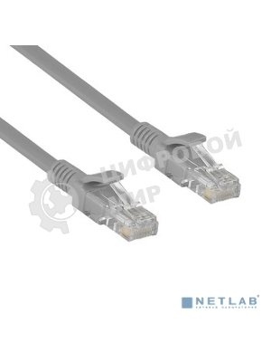 Патч-корд Exegate UTP-RJ45-RJ45-C6-CU-5M-GY, UTP, cat.6, 5м, медь, серый