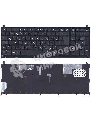 Клавиатура для ноутбука HP Probook 4520S 4525s черная c рамкой