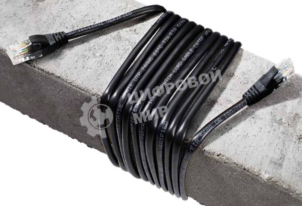 Патч-корд литой AOpen ANP511 3M BK UTP cat.5е 3м черный