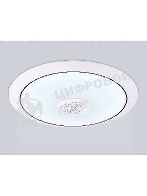 Музыкальный светодиодный светильник Ambrella light FZ710 WH белый IP20 40W 3000-6500K+RGB Music 370*56 (ПДУ ИК)