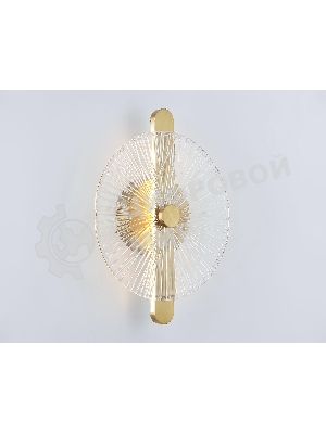 Настенный светодиодный светильник Ambrella light LH31143 BS/CL латунь/прозрачный 13W 3000K 280*70*350