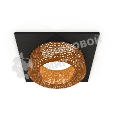Комплект встраиваемого светильника Ambrella light XC7632024 SBK/CF черный песок/кофе MR16 GU5.3 (C7632, N7195)