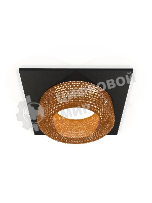 Комплект встраиваемого светильника Ambrella light XC7632024 SBK/CF черный песок/кофе MR16 GU5.3 (C7632, N7195)