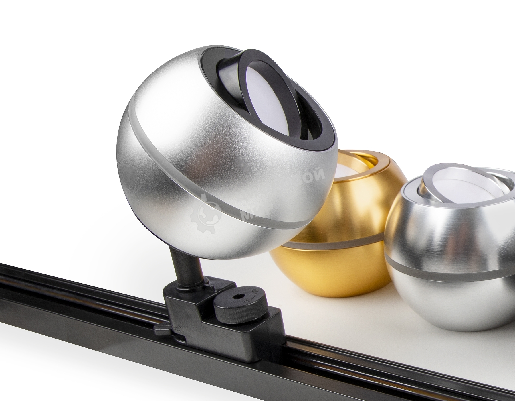 Светильник Ambrella light XT1103001 SSL/PBK серебро песок/черный полированный MR16 GU5.3 LED 3W 4200K (A2521, C1103, N7002)