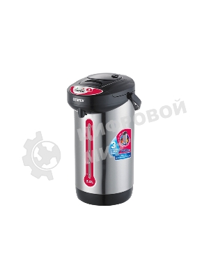 Термопот Centek CT-0080 черный, 3л, 600Вт, 3 способа подачи воды, корпус из нержавеющей стали