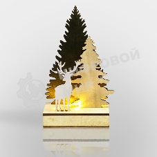 Деревянная фигурка с подсветкой 