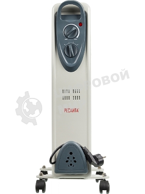 Обогреватель масляный Ресанта ОМ- 7Н (7 секций), белый, 1500 Вт, 15 м2, термостат 67/3/7