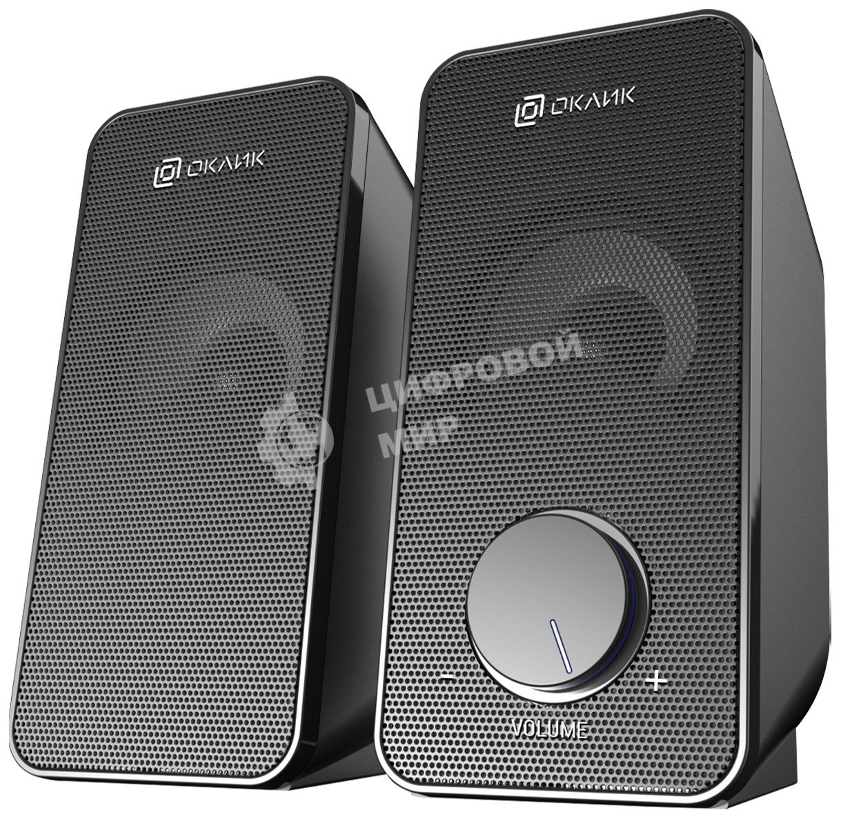 Акустическая система Oklick OK-122 2.0 черный 4Вт
