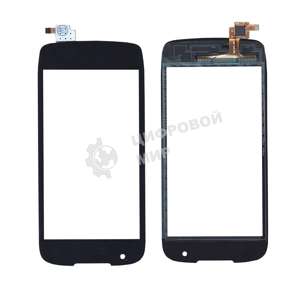 Сенсорное стекло (тачскрин) для Fly IQ4405 Quad EVO Chic 1, черное