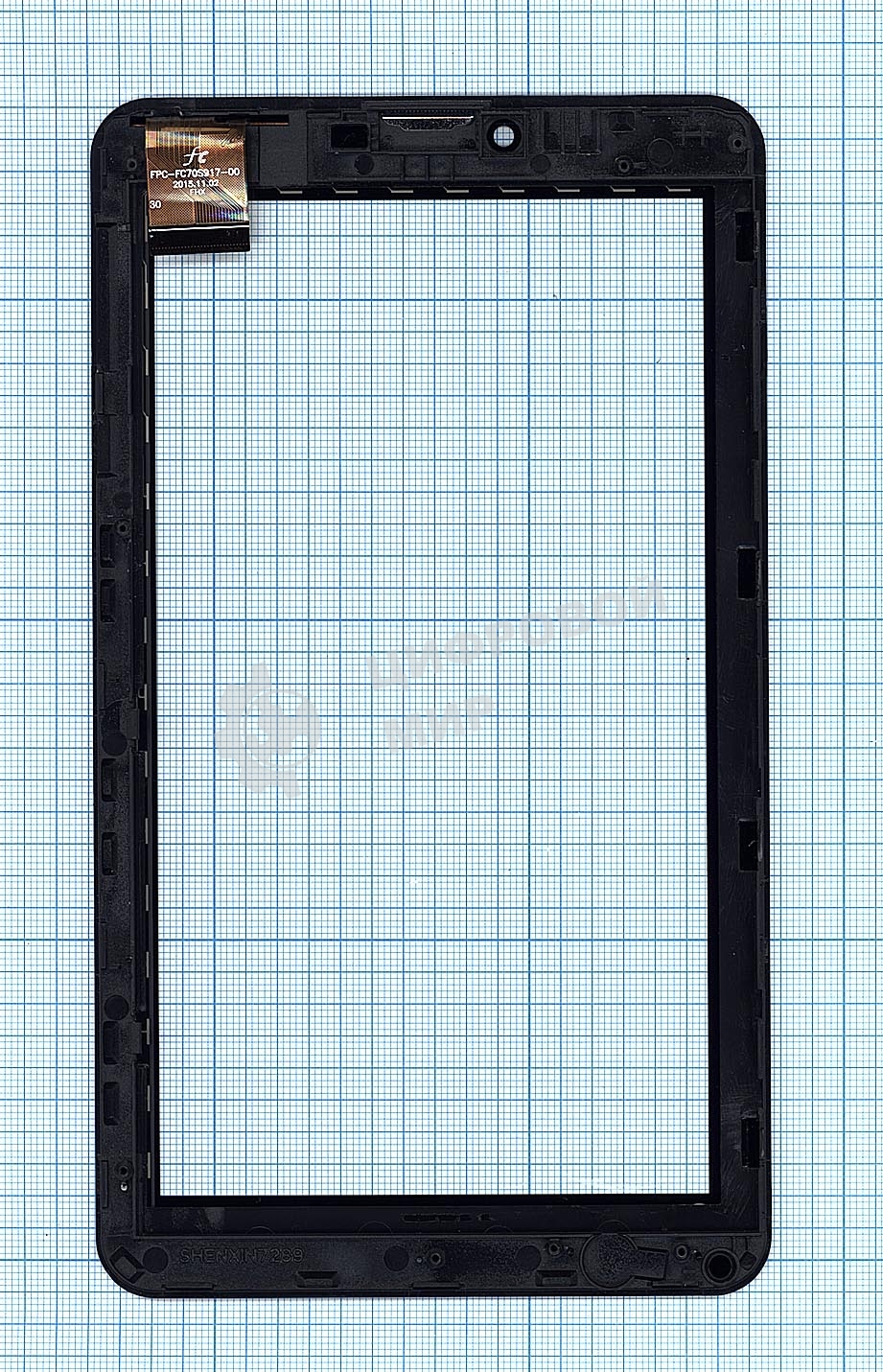 Сенсорное стекло (тачскрин) для Irbis, TZ54, черное с рамкой