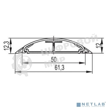 Кабель-канал напольный 50х12 L2000 пластик CSP-F G сер. ДКС 01032