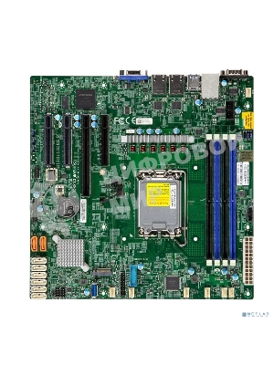 Материнская плата SuperMicro MBD-X13SCL-F-B, LGA1700, Intel C262, 4xDDR5, 8xSATA, 1xM.2, 1xPCIe 5.0 x16, 3xPCIe 5.0 x8, 1xVGA, 2x1Gb LAN, 2xUSB 2.0, 2xUSB 3.2 Gen 1, ATX