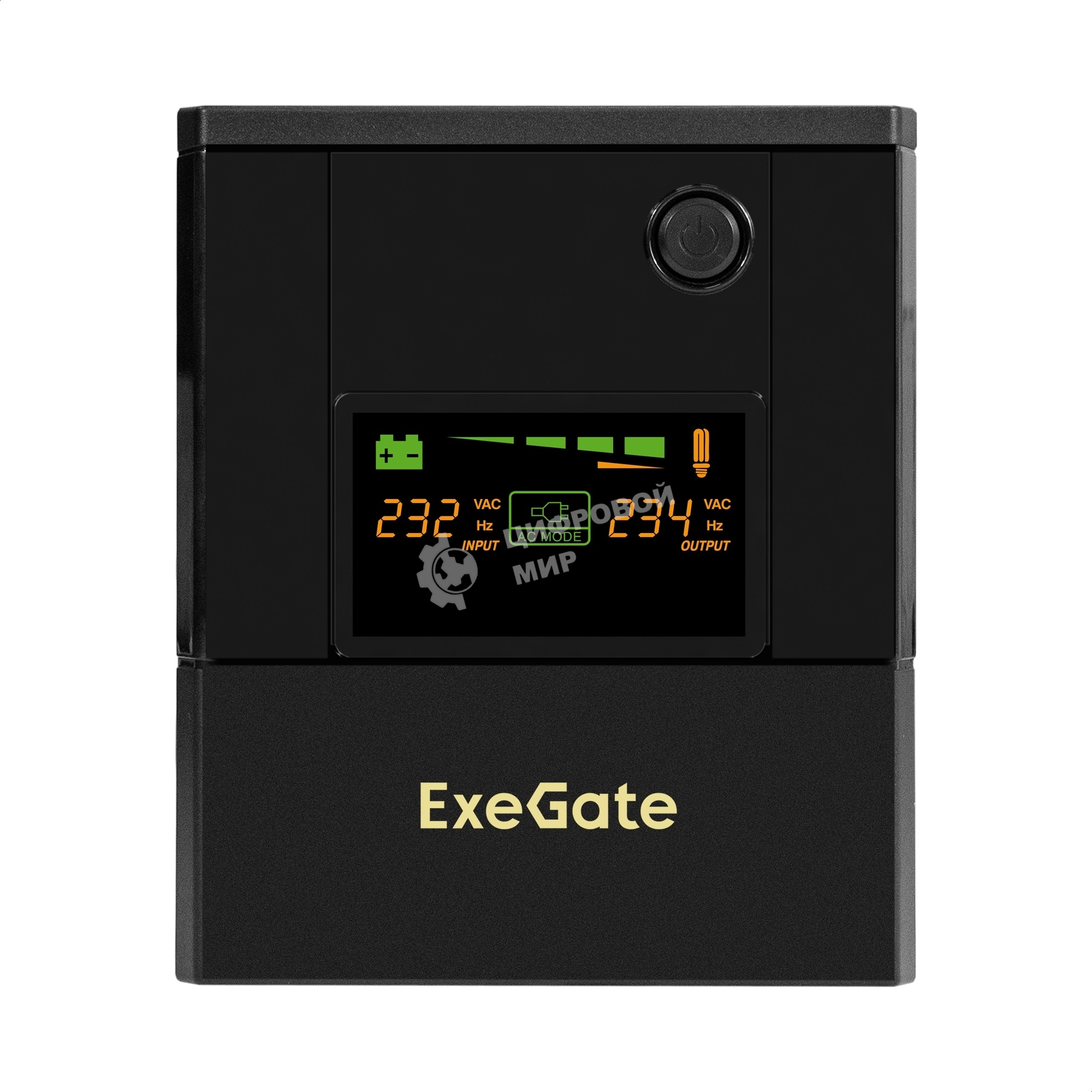 Источник бесперебойного питания ExeGate Smart LB-2000.LCD.AVR.4SH.USB (2000VA/1200W, цветной LCD, AVR, 4*Schuko, USB, батарея 12V 9Ah - 2 шт., металлический корпус, Black)