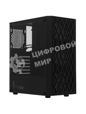 Компьютерный корпус Miditower ExeGate EVO-8243-EVO800 (ATX, БП EVO800RGb с вент. 12 см, 2хUSB+1хUSB 3.0, черный, 3 вент. с RGb подсветкой, боковая панель - закаленное стекло)