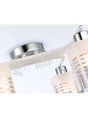 Светильник Ambrella light TR303207/6 WH/CH/SM/FR белый/хром/дымчатый/белый матовый E27*6 max 60W 710*400*200