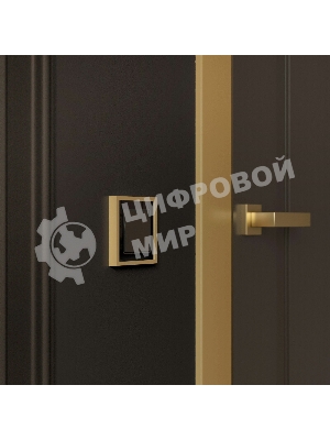 Рамка на 1 пост Baguette (черный/латунь) W0012852