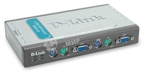 Переключатель KVM D-link DKVM-4K/B3A 4-портовый KVM-переключатель с портами VGA и PS/2