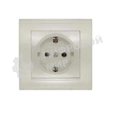 Розетка 1-м СП Бриллиант с заземл. сл. кость UNIVersal 7948844