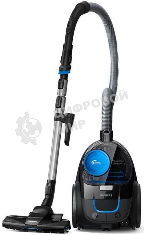 Пылесос Philips FC9331/09 черный/синий, 237/900 Вт, уборка сухая, пылесборник контейнер 1.5 л