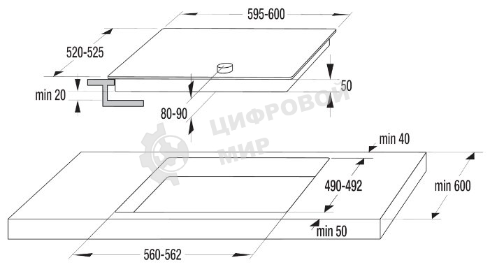 Варочная поверхность Gorenje EC642CLB, конфорок: 4 шт., стеклокерамика, независимая, черный