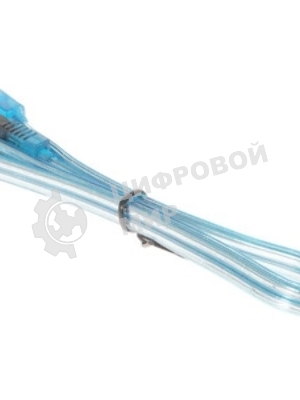 Кабель интерфейсный SATA Cablexpert CC-SATAM-DATA90-TR-50CM, Sata3 7pin/7pin, мет.защелка, угловой разъем, 50 см, прозрачный, пакет