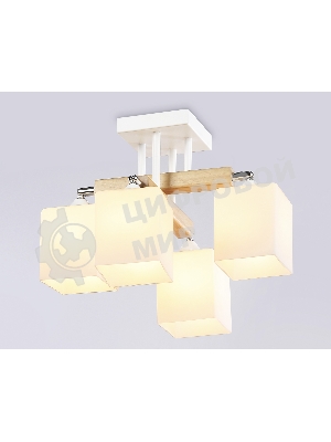 Светильник Ambrella light TR9512/4 WH/CH/FR белый/хром/белый матовый E27*4 max 40W D567*266