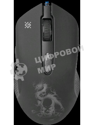 Мышь проводная Defender Sky Dragon GM-090L черный, 3200 dpi, USB, кнопки - 6