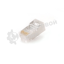 Вилка RJ-45 (8P8C) PLUG5SP/10 универсальная cat.5e экранированная, контакты 30 микродюймов