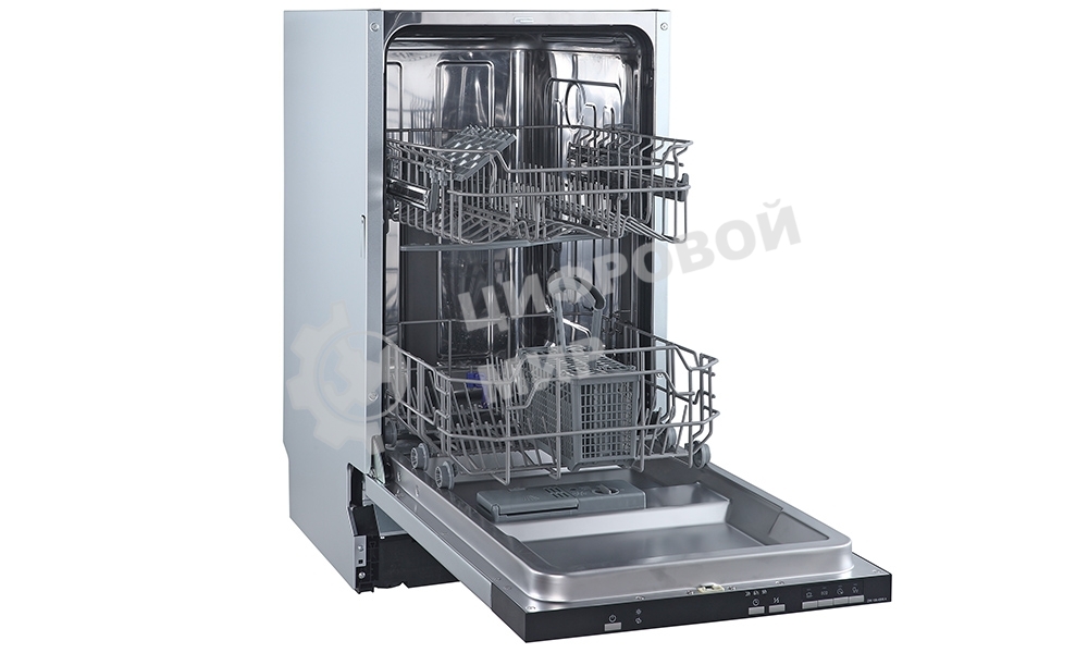 Встраиваемая посудомоечная машина Zigmund & Shtain DW 139.4505 X, черный, 44.5 см, 9 компл., 49 дБ, класс A++