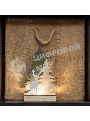 Деревянная фигурка с подсветкой 