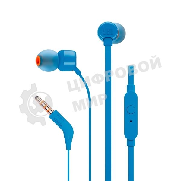 Наушники JBL Tune 110, 3.5 мм, внутриканальные, синий