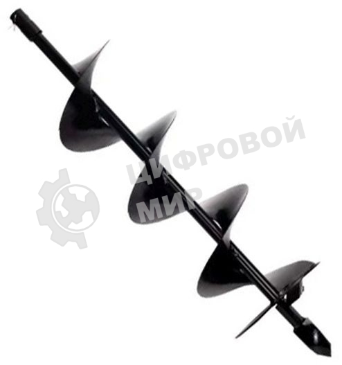 Шнек однозаходный PATRIOT D 150 для грунта к бензобуру, длина 800мм