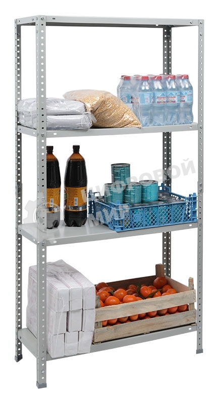 Стеллаж Практик ES пол.:4 разборная 1450x750x300мм серый